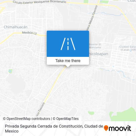 Mapa de Privada Segunda Cerrada de Constitución