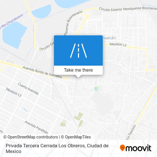 Privada Tercera Cerrada Los Obreros map