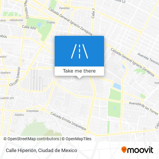Calle Hiperión map