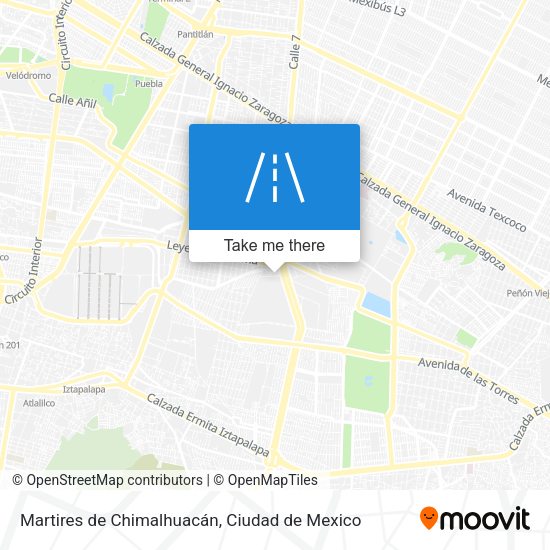 Martires de Chimalhuacán map