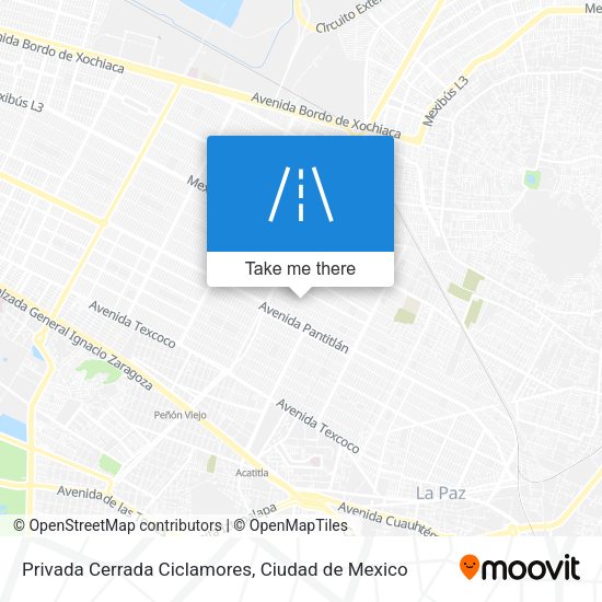 Privada Cerrada Ciclamores map