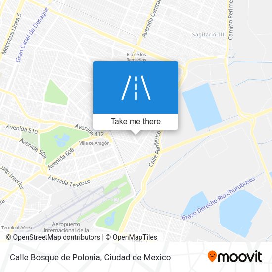 Mapa de Calle Bosque de Polonia
