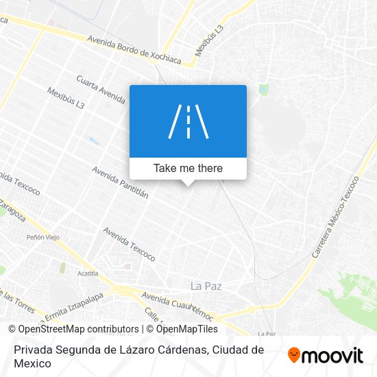 Privada Segunda de Lázaro Cárdenas map
