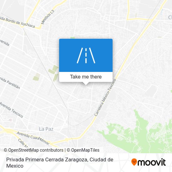 Privada Primera Cerrada Zaragoza map