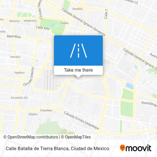 Mapa de Calle Batalla de Tierra Blanca