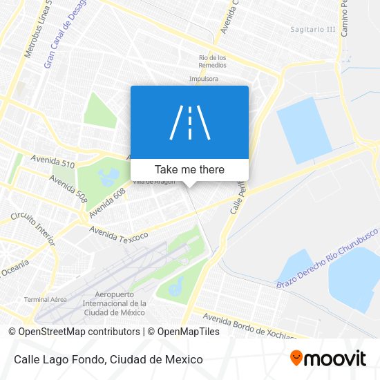 Mapa de Calle Lago Fondo