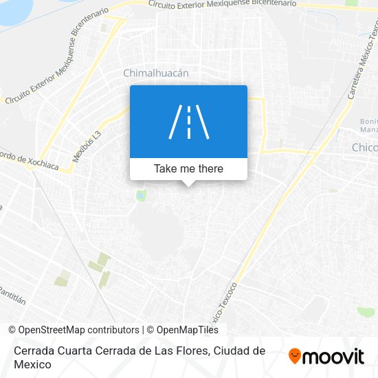 Mapa de Cerrada Cuarta Cerrada de Las Flores
