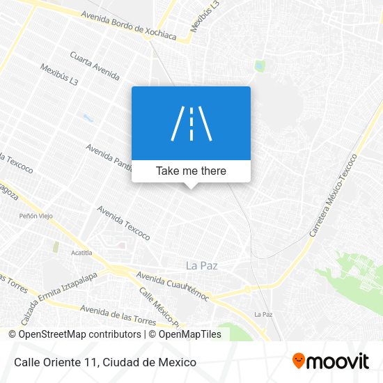 Mapa de Calle Oriente 11