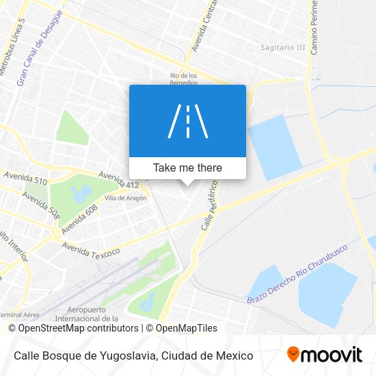 Calle Bosque de Yugoslavia map