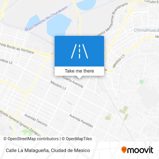Mapa de Calle La Malagueña