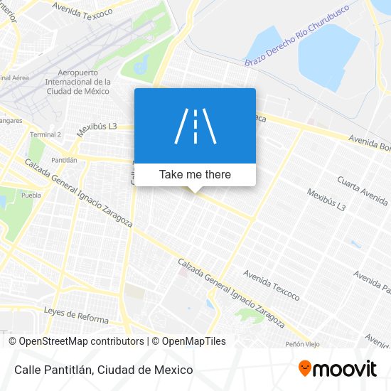 Calle Pantitlán map