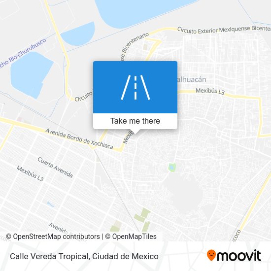 Calle Vereda Tropical map