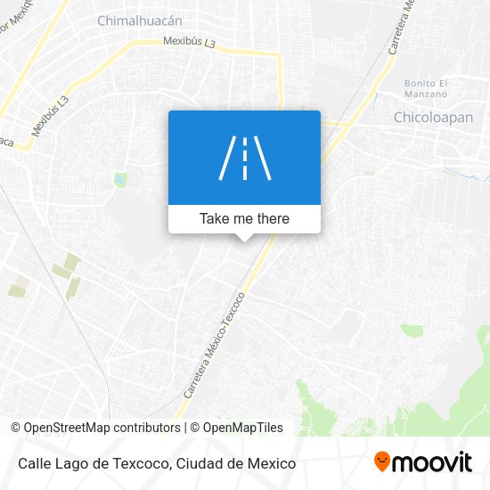 Calle Lago de Texcoco map