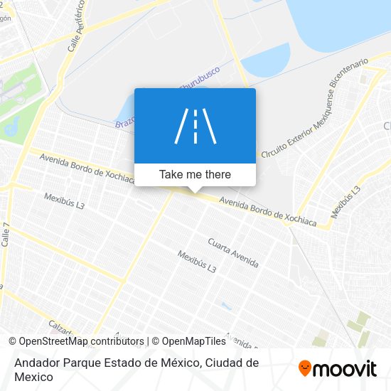 Andador Parque Estado de México map