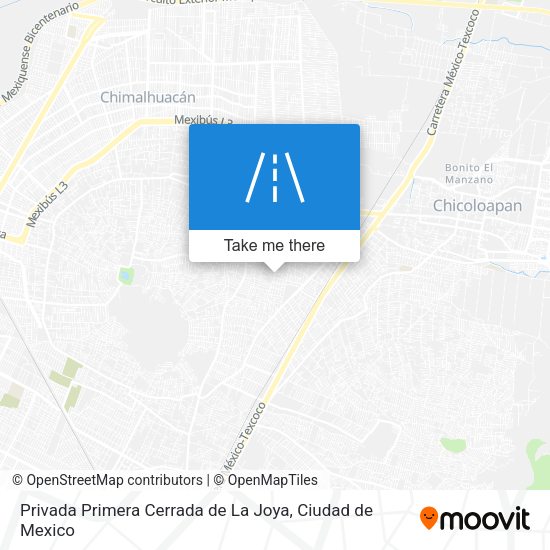Mapa de Privada Primera Cerrada de La Joya