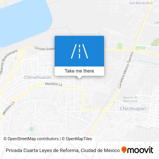 Privada Cuarta Leyes de Reforma map