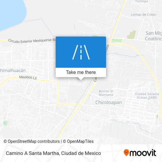 Mapa de Camino A Santa Martha
