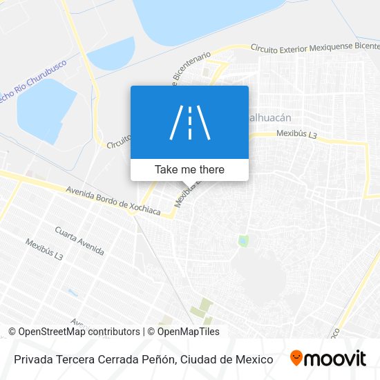 Privada Tercera Cerrada Peñón map