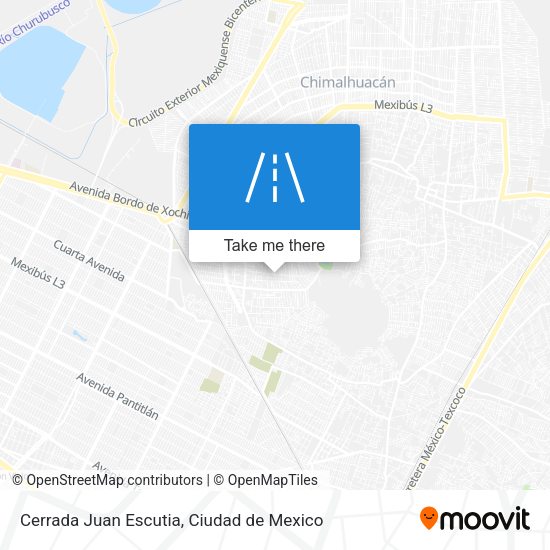 Mapa de Cerrada Juan Escutia