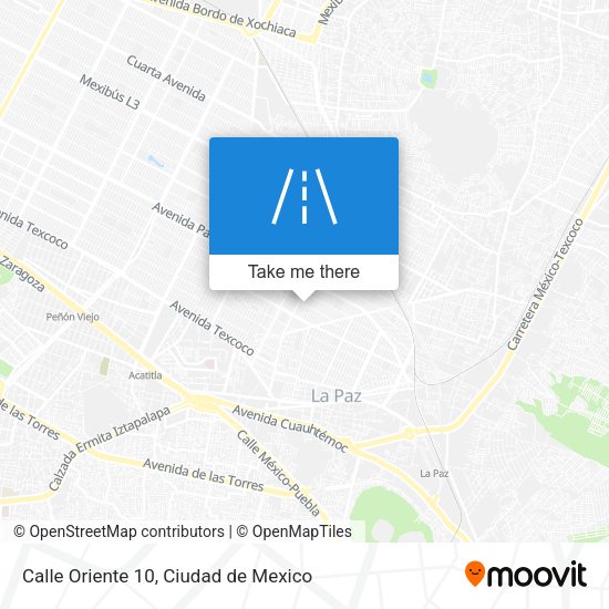 Mapa de Calle Oriente 10