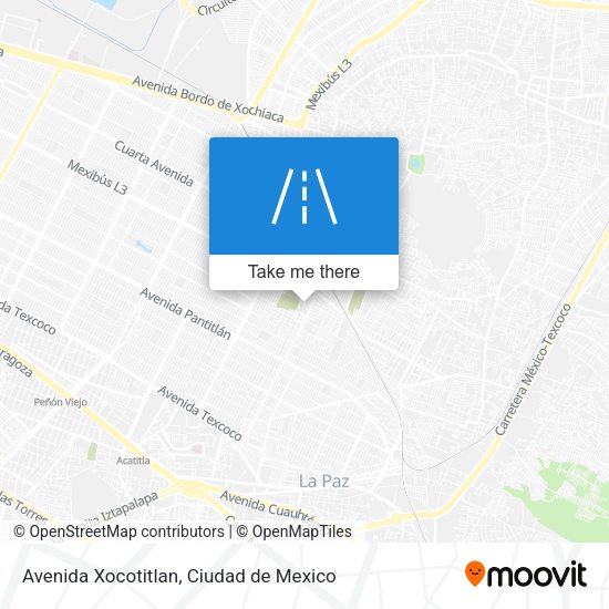 Avenida Xocotitlan map