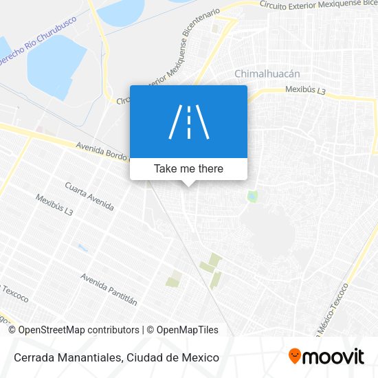 Cerrada Manantiales map