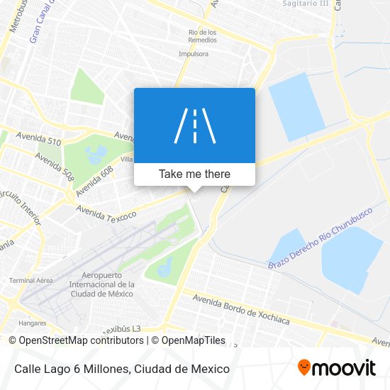 Calle Lago 6 Millones map