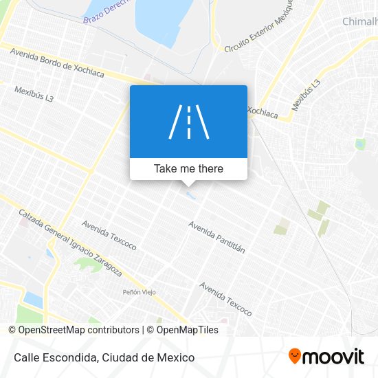 Calle Escondida map