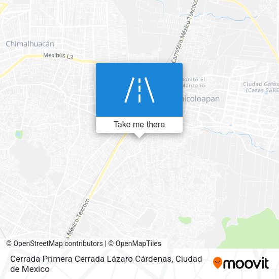 Mapa de Cerrada Primera Cerrada Lázaro Cárdenas