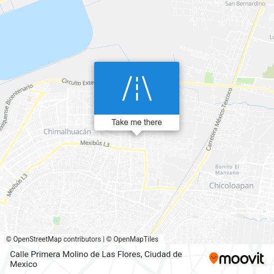 Mapa de Calle Primera Molino de Las Flores