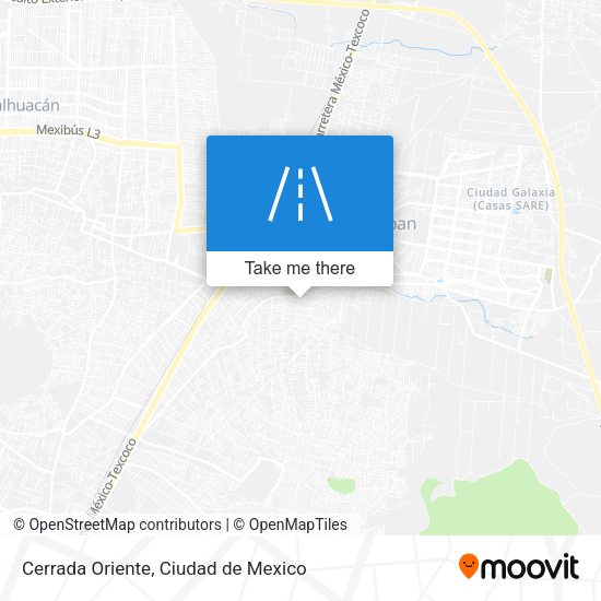 Cerrada Oriente map