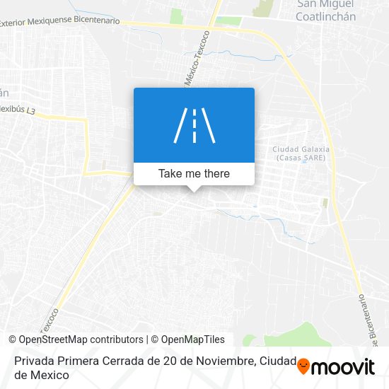Privada Primera Cerrada de 20 de Noviembre map