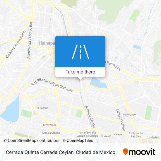 Cerrada Quinta Cerrada Ceylán map