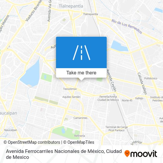Avenida Ferrocarriles Nacionales de México map