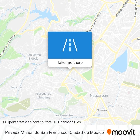 Mapa de Privada Misión de San Francisco
