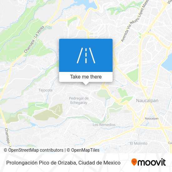 Mapa de Prolongación Pico de Orizaba