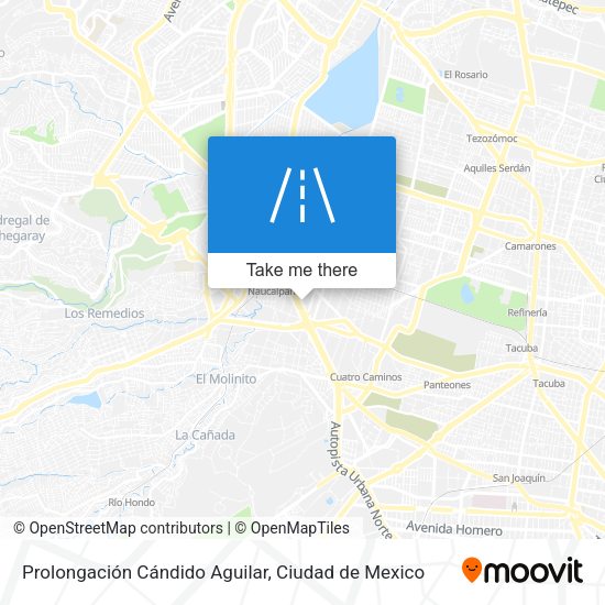 Prolongación Cándido Aguilar map