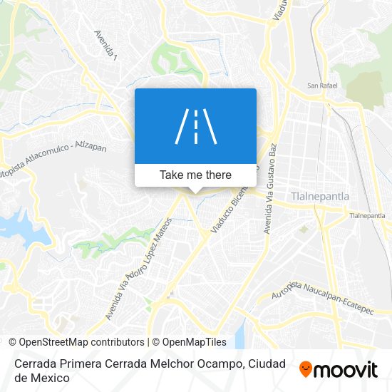 Mapa de Cerrada Primera Cerrada Melchor Ocampo