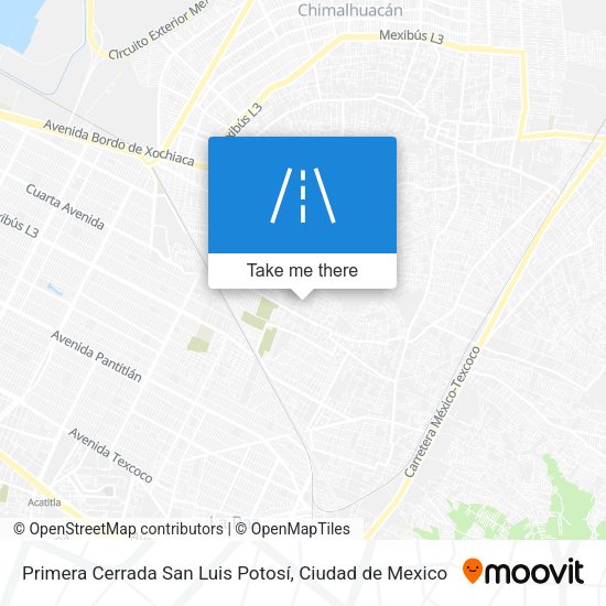 Mapa de Primera Cerrada San Luis Potosí