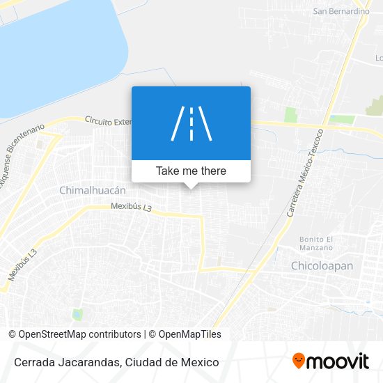 Cerrada Jacarandas map