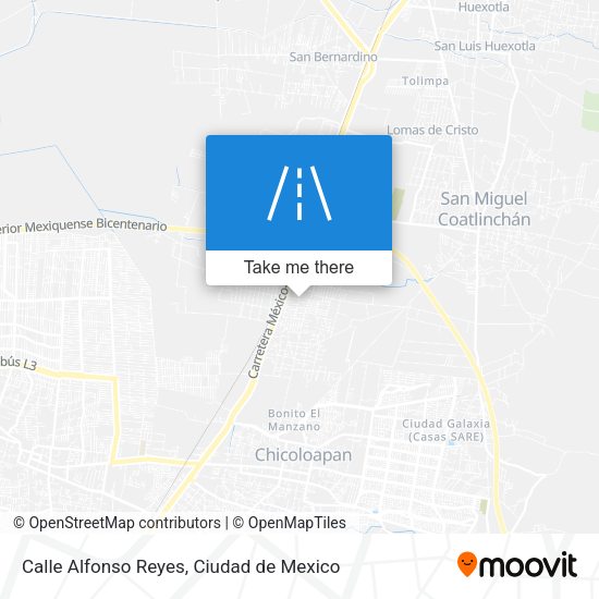 Calle Alfonso Reyes map