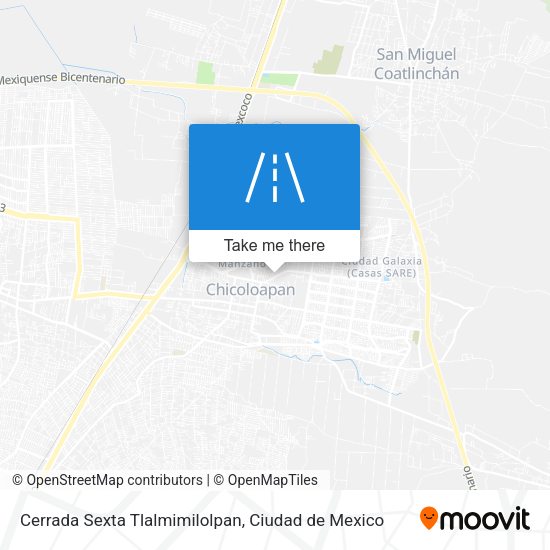 Cerrada Sexta Tlalmimilolpan map
