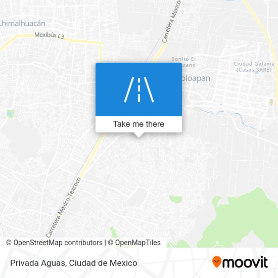 Privada Aguas map