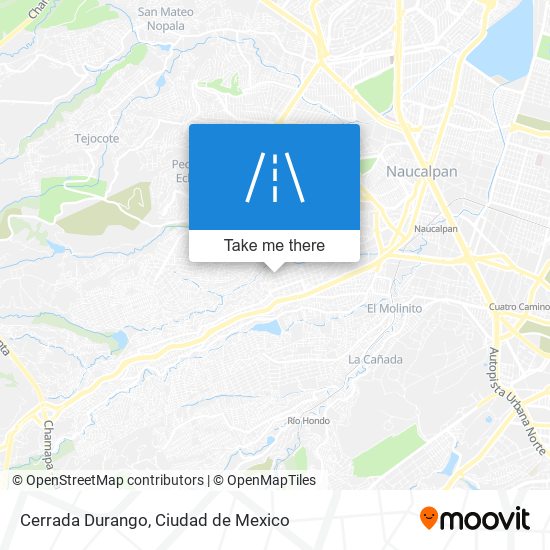 Cerrada Durango map
