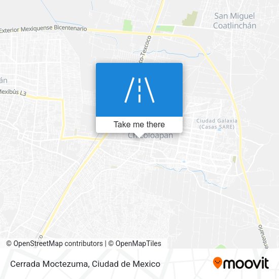 Cerrada Moctezuma map