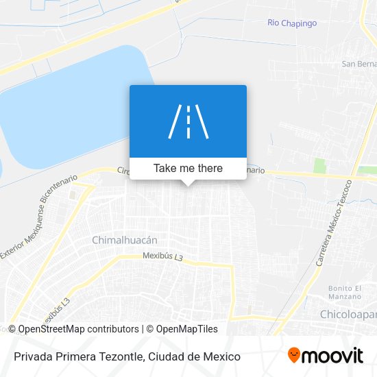 Mapa de Privada Primera Tezontle