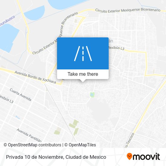 Mapa de Privada 10 de Noviembre
