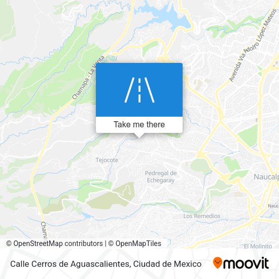Mapa de Calle Cerros de Aguascalientes