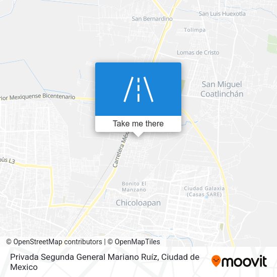 Mapa de Privada Segunda General Mariano Ruíz
