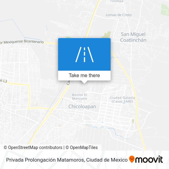 Privada Prolongación Matamoros map
